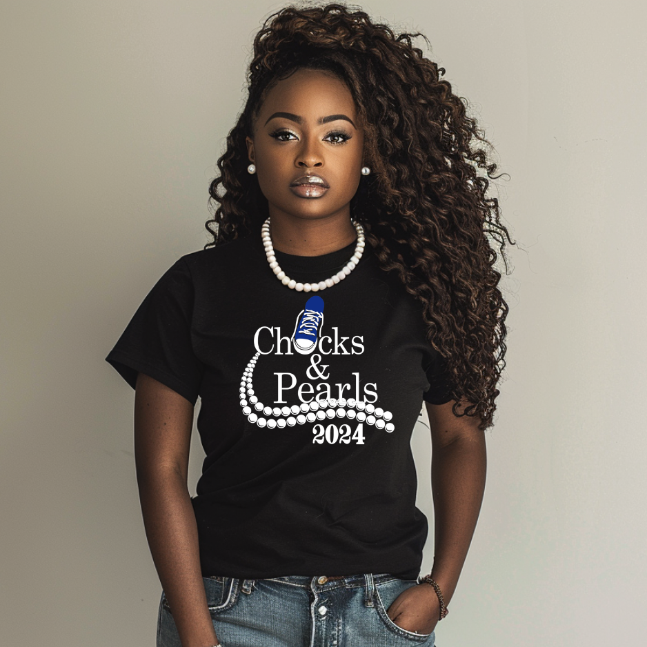 Chucks n Pearls T-shirt