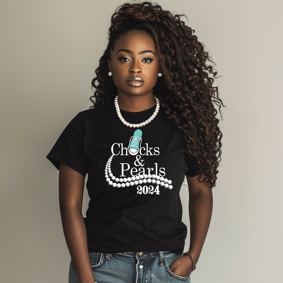 Chucks n Pearls T-shirt